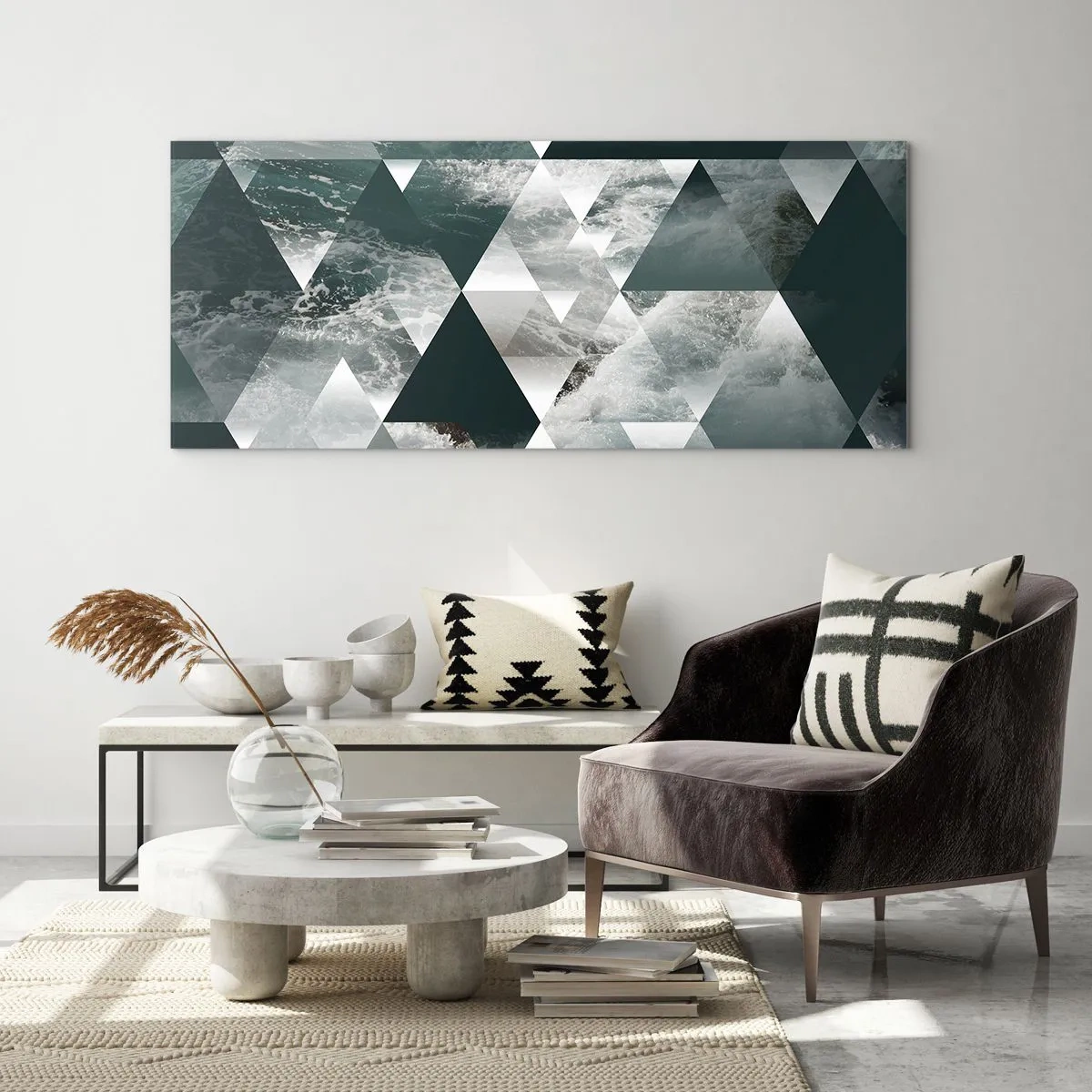 Glasbild - Bild auf glas - Kristallperspektive - 100x40 cm