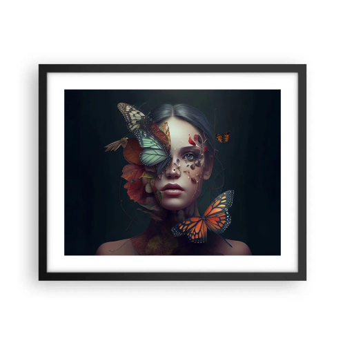 Poster in einem schwarzem Rahmen - Wunderbare Metamorphose - 50x40 cm