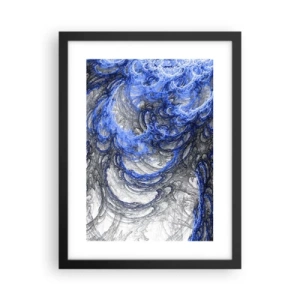 Poster in einem schwarzem Rahmen - Die Geburt einer Welle - 30x40 cm