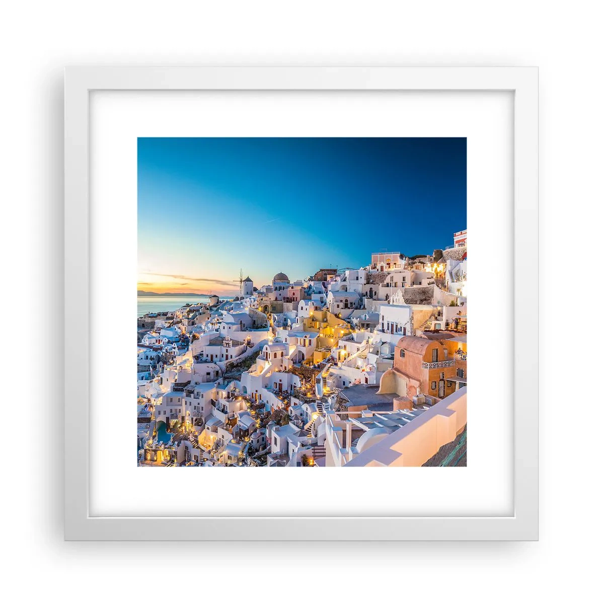 Poster in einem weißen Rahmen - Die Essenz des Griechischen - 30x30 cm