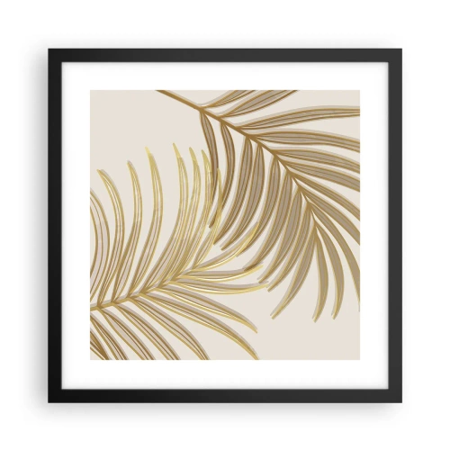 Poster in einem schwarzem Rahmen - Goldene Palme! - 40x40 cm