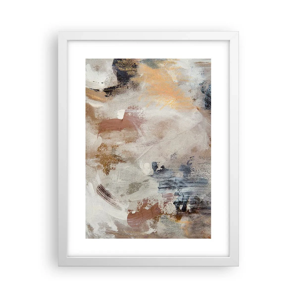 Poster in einem weißen Rahmen - Neblige Abstraktion - 30x40 cm