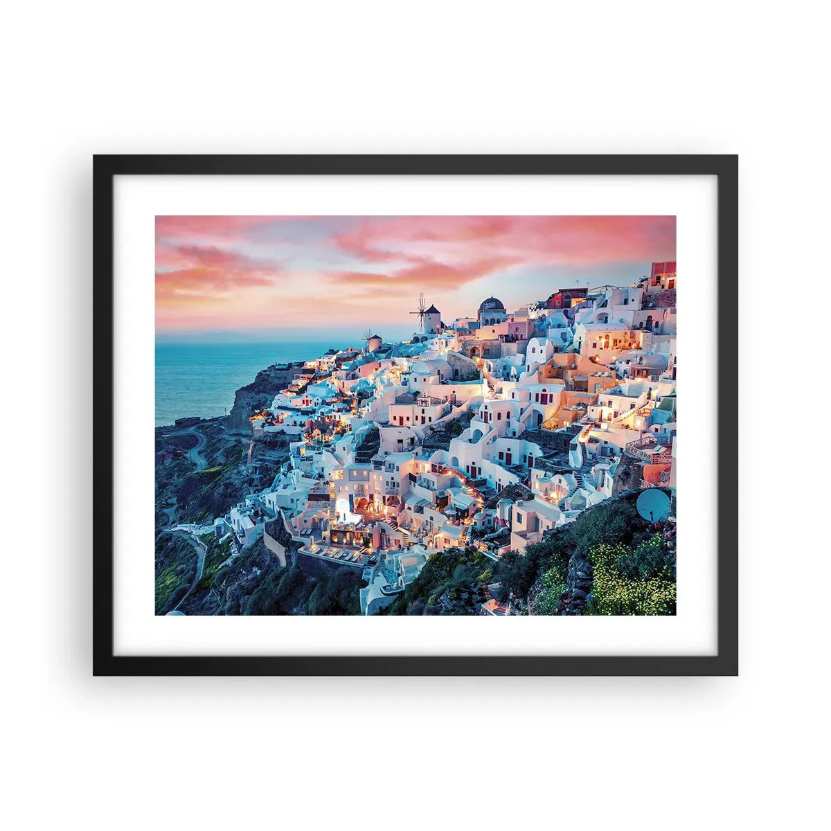 Poster in einem schwarzem Rahmen - Dein toller griechischer Urlaub - 50x40 cm