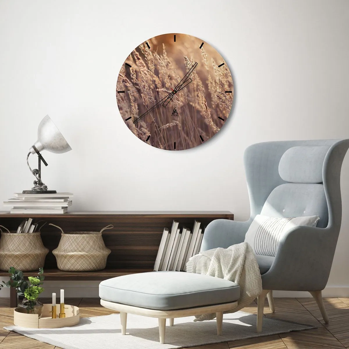 Wanduhr - Glasuhr - Bereit, den Herbst willkommen zu heißen - 30x30 cm