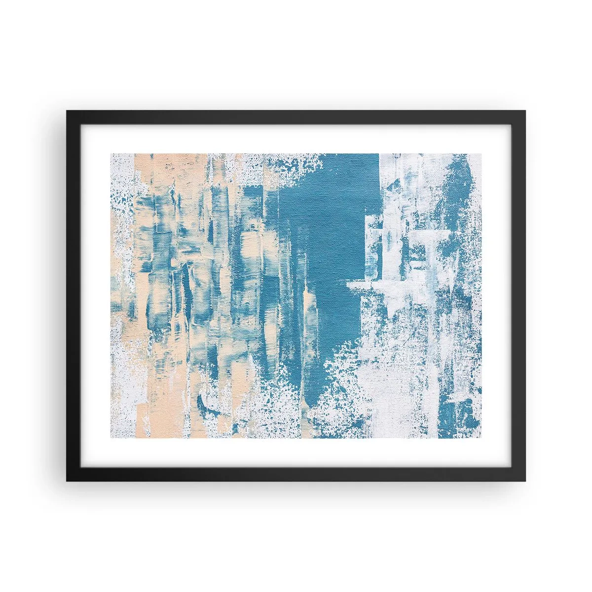 Poster in einem schwarzem Rahmen - Durch einen Eiszapfen - 50x40 cm