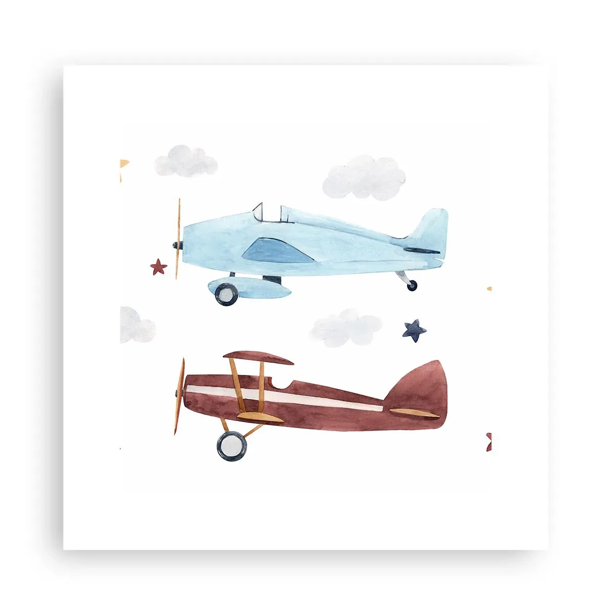 Poster - Wir warten, Herr Pilot! - 30x30 cm