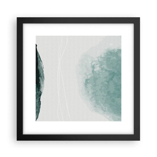 Poster in einem schwarzem Rahmen - Begegnung mit Nebel - 30x30 cm