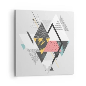 Bild auf Leinwand - Leinwandbild - Variation über Dreieck und Raute - 60x60 cm