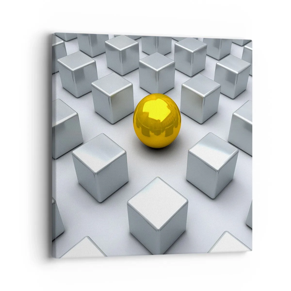 Bild auf Leinwand - Leinwandbild - Warum ich? Geometrische Zusammensetzung - 40x40 cm