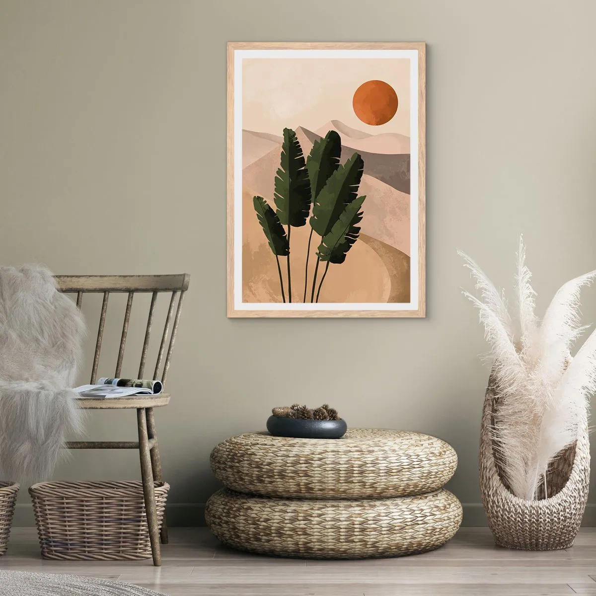 Poster in einem Rahmen aus heller Eiche - Der Triumph des Lebens - 70x100 cm