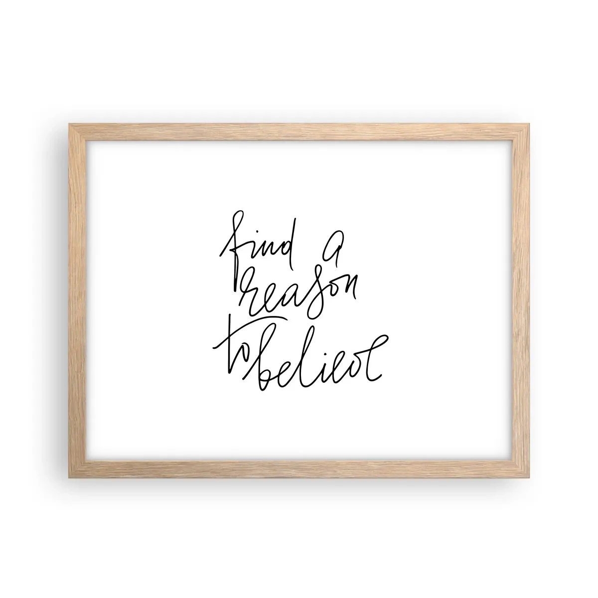 Poster in einem Rahmen aus heller Eiche - Es ist möglich - 40x30 cm