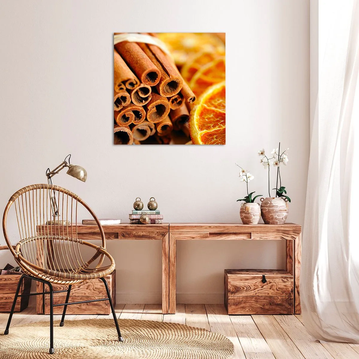 Bild auf Leinwand - Leinwandbild - Kannst du ihr Aroma riechen? - 50x50 cm