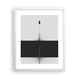 Poster in einem weißen Rahmen - Direkt zum Ziel - 40x50 cm