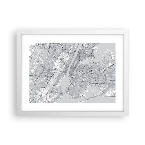 Poster in einem weißen Rahmen - Die Anatomie einer Metropole - 40x30 cm