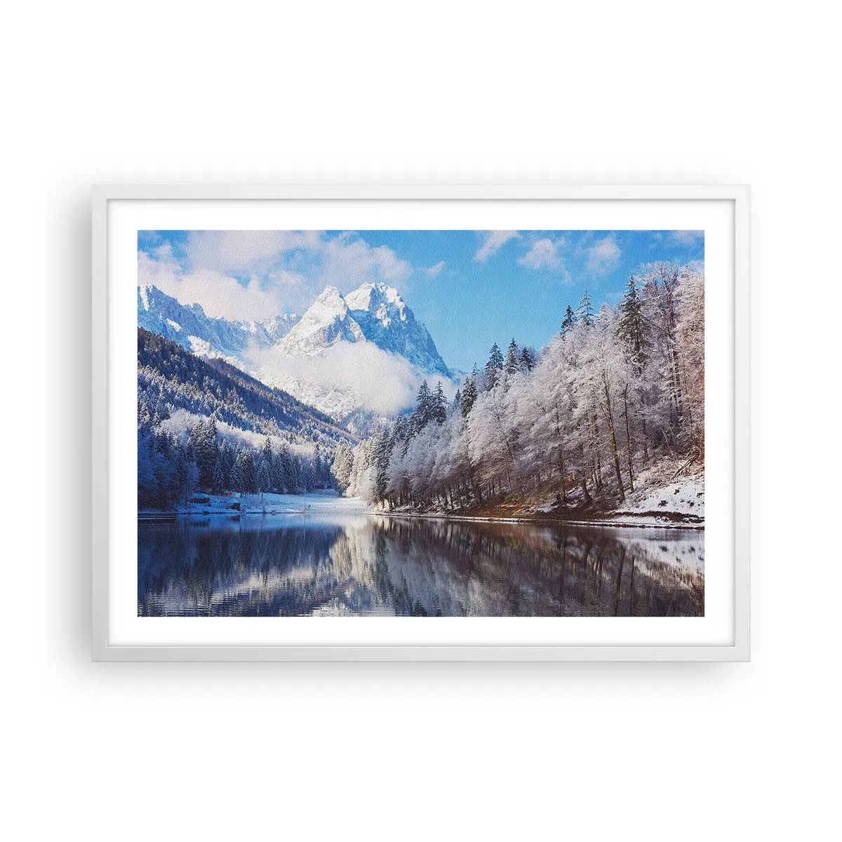 Poster in einem weißen Rahmen - Schneefang - 70x50 cm