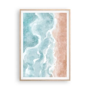 Poster in einem Rahmen aus heller Eiche - Cloud-Abstraktion - 70x100 cm