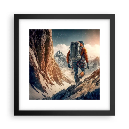 Poster in einem schwarzem Rahmen - Einsamer Krieger - 30x30 cm