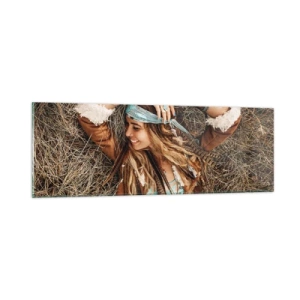 Glasbild - Bild auf glas - Auf dem Weg in den Sommer der Liebe - 90x30 cm