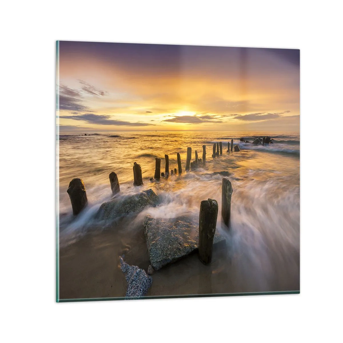 Glasbild - Bild auf glas - Die raue Schönheit der Ostsee - 70x70 cm