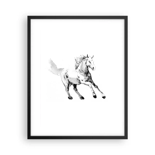 Poster in einem schwarzem Rahmen - Ungezähmte Seele - 40x50 cm