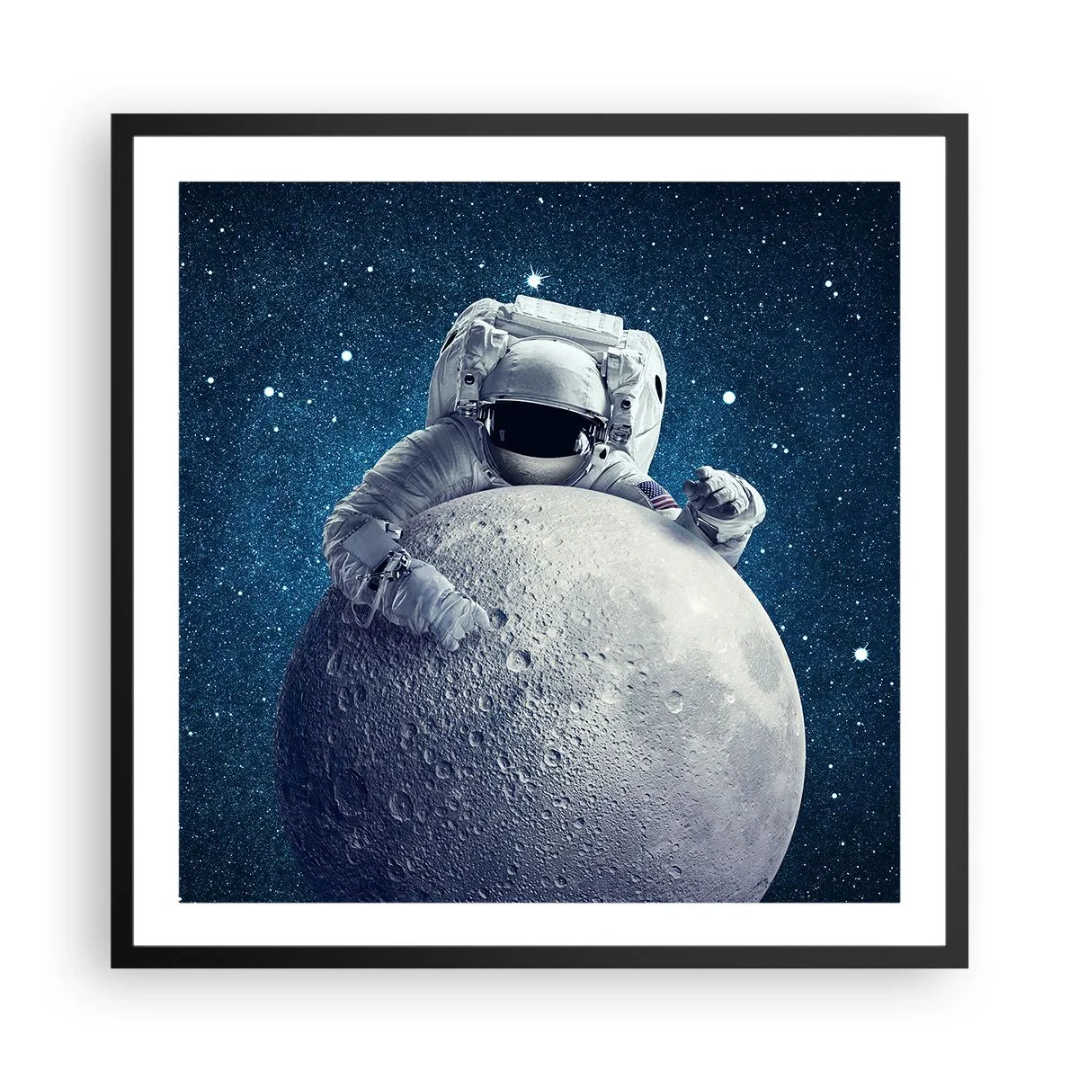 Poster in einem schwarzem Rahmen - Weltraumjoker - 60x60 cm