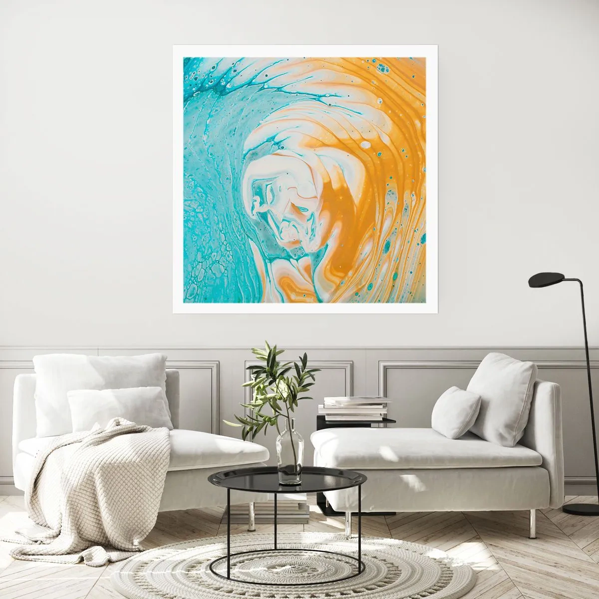 Poster - Pastellwirbel - 60x60 cm