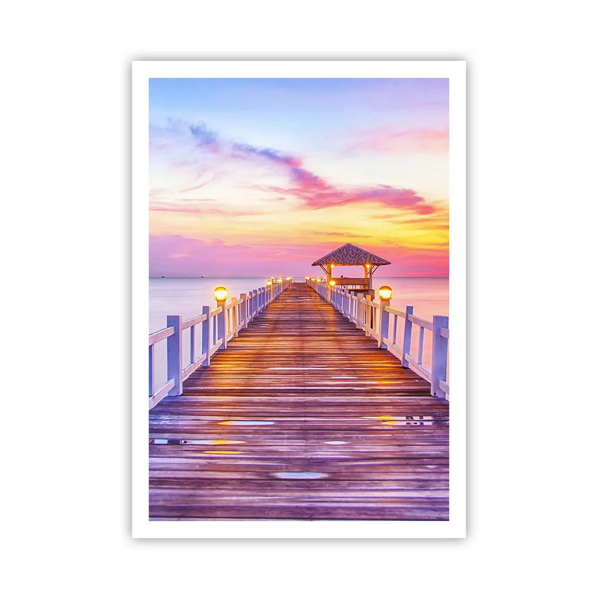 Poster - Die lila-goldene Stille des Abends - 70x100 cm