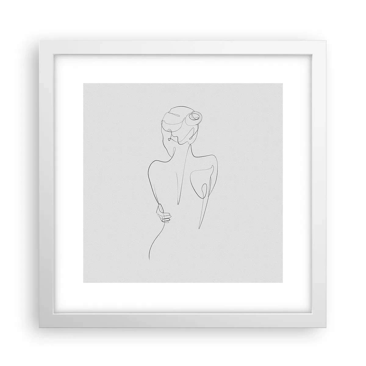 Poster in einem weißen Rahmen - Körpermusik - 30x30 cm