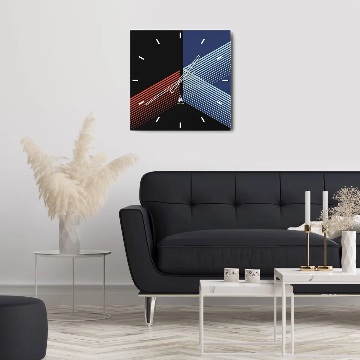 Wanduhr - Glasuhr - Eine einfache Geschichte - 40x40 cm