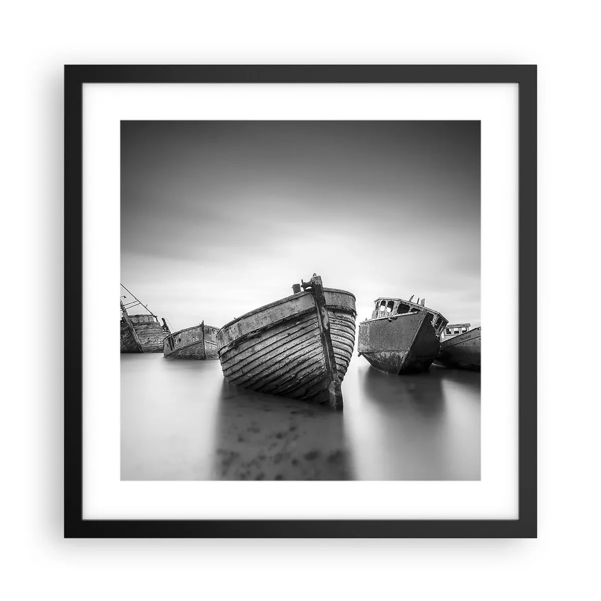 Poster in einem schwarzem Rahmen - Nur Erinnerungen ... - 40x40 cm