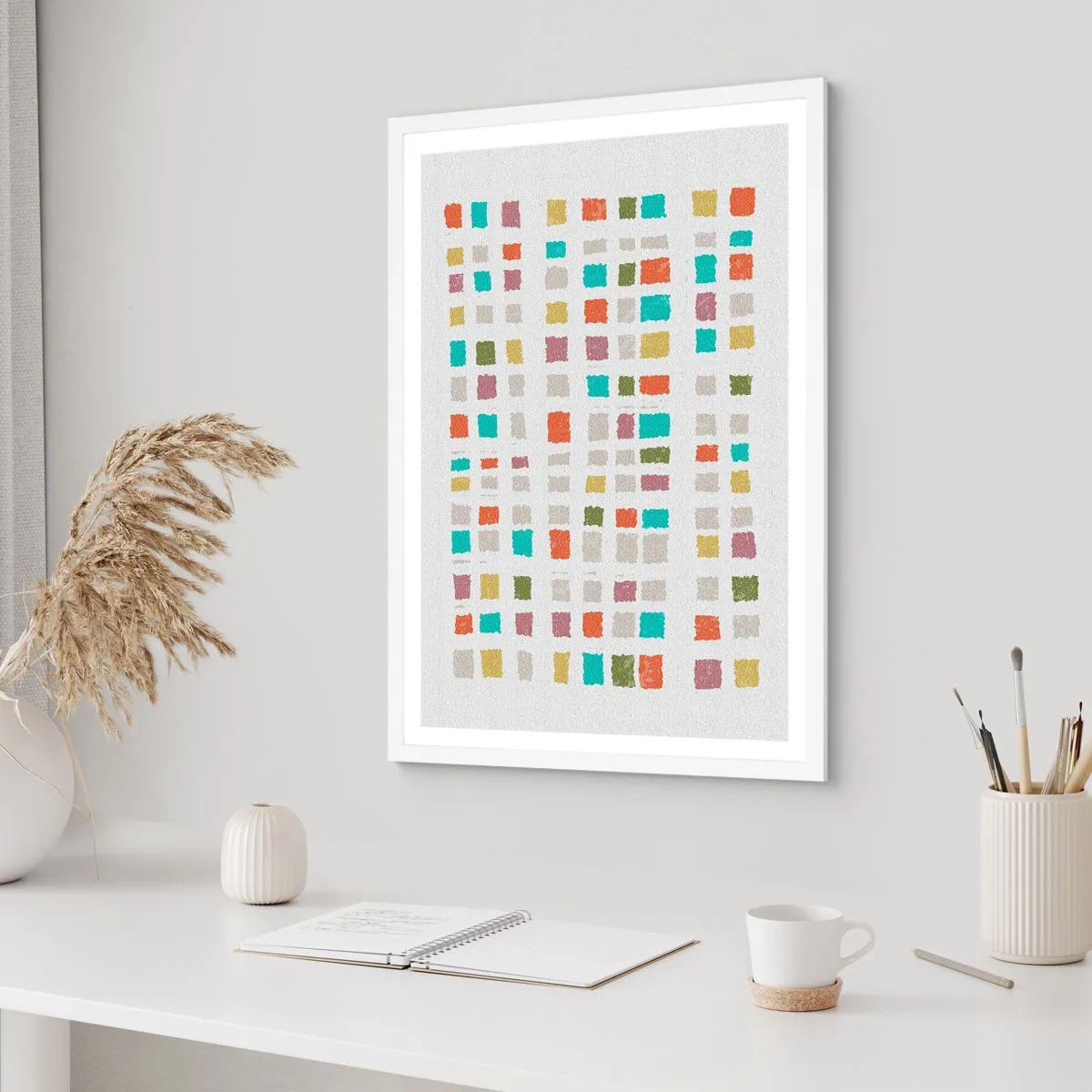 Poster in einem weißen Rahmen - Unbekanntes Spiel - 50x70 cm