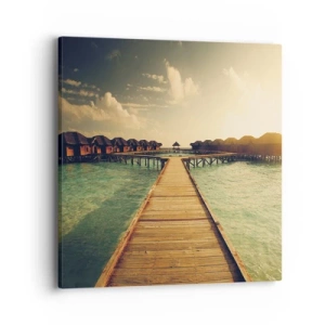 Bild auf Leinwand - Leinwandbild - Eine herzliche Einladung - 40x40 cm