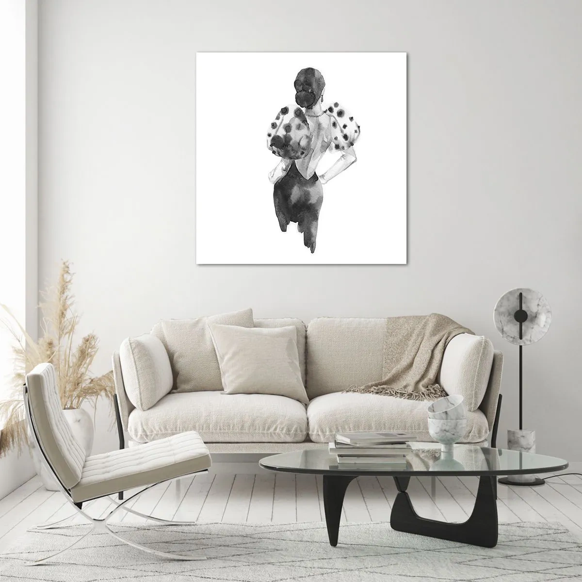 Glasbild - Bild auf glas - Sie ging direkt vorbei - 50x50 cm