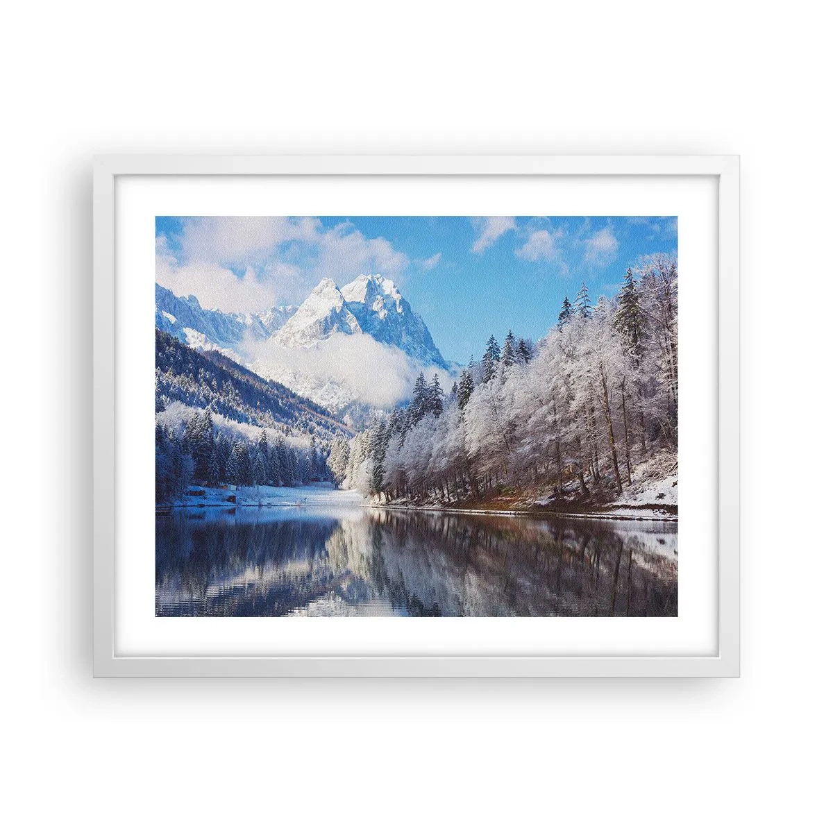 Poster in einem weißen Rahmen - Schneefang - 50x40 cm