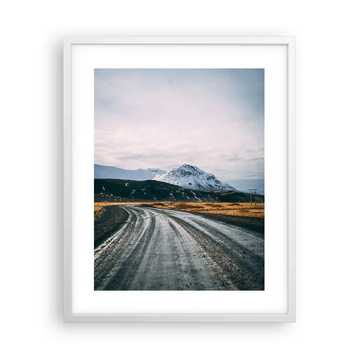 Poster in einem weißen Rahmen - Im isländischen Flair - 40x50 cm