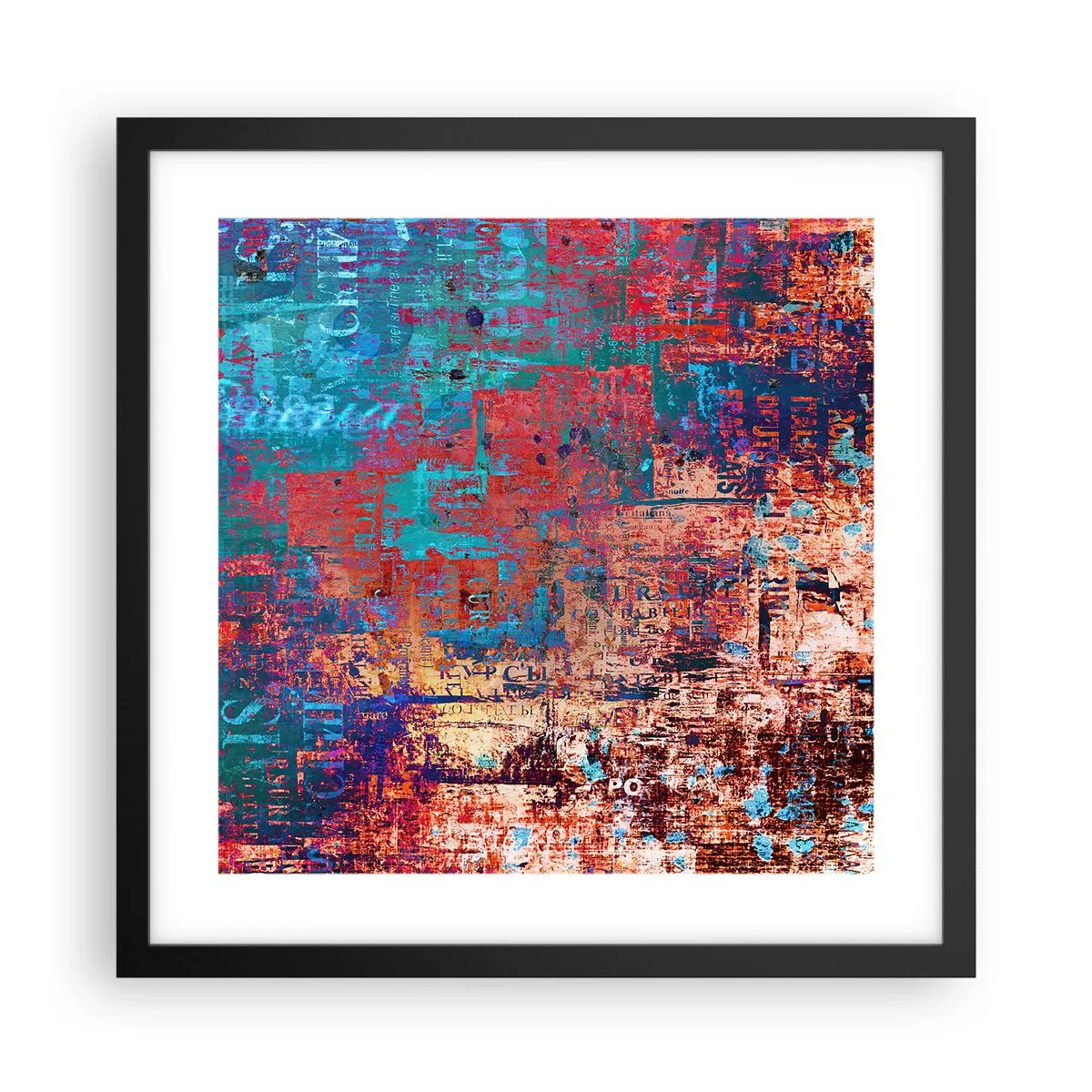 Poster in einem schwarzem Rahmen - Erinnerung und Vergessen - 40x40 cm