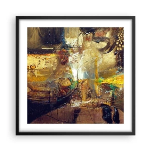 Poster in einem schwarzem Rahmen - Kalt, wärmer, heiß - 50x50 cm