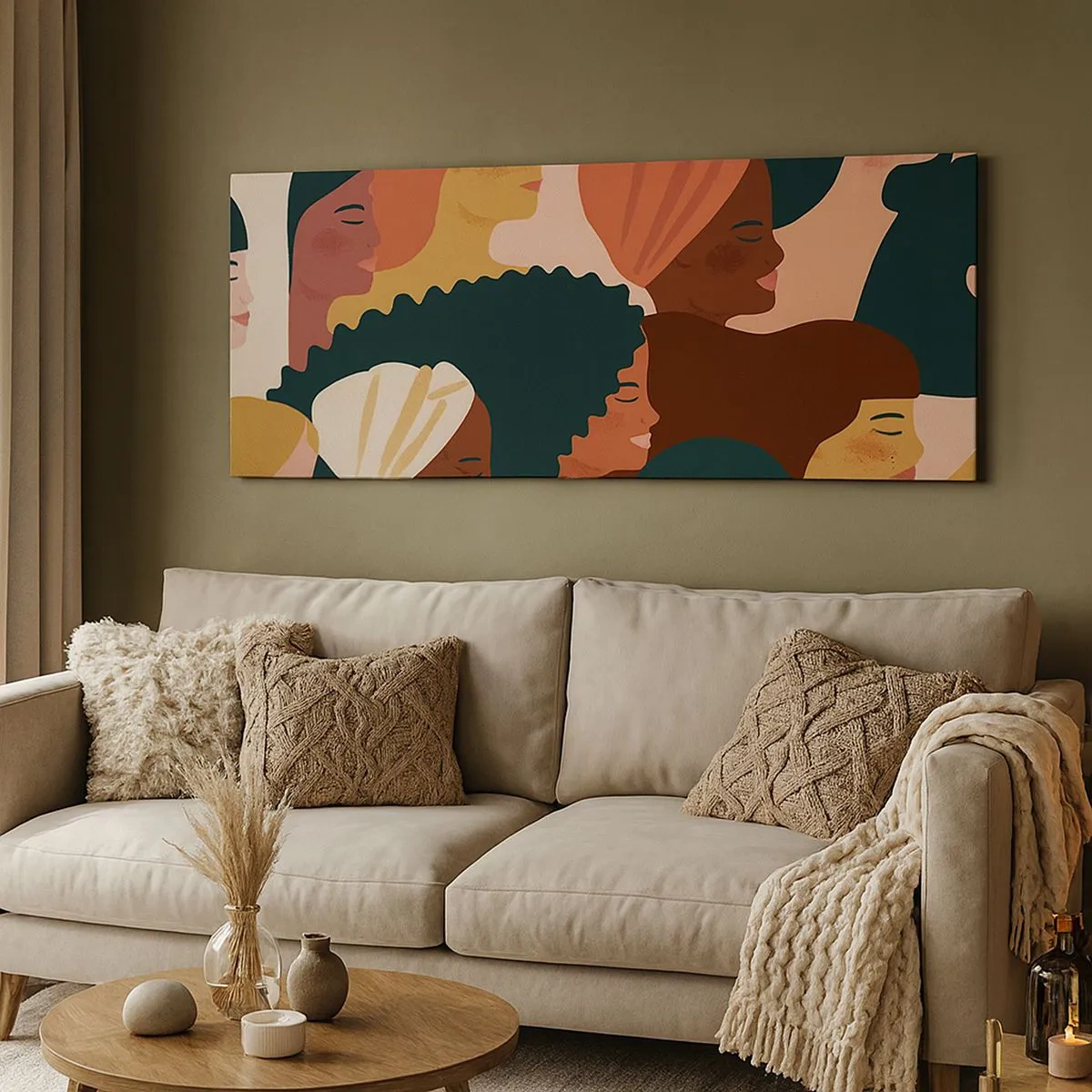 Bild auf Leinwand - Leinwandbild - Nur Weiblichkeit - 100x40 cm