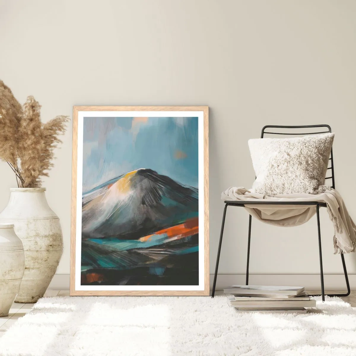 Poster in einem Rahmen aus heller Eiche - Roh und schön - 30x40 cm