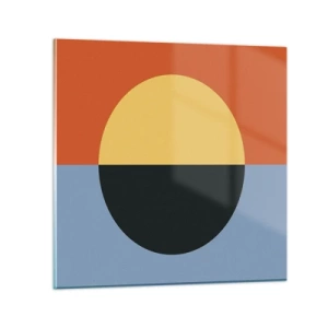 Glasbild - Bild auf glas - Eine Komposition aus Wärme und Kühle - 30x30 cm