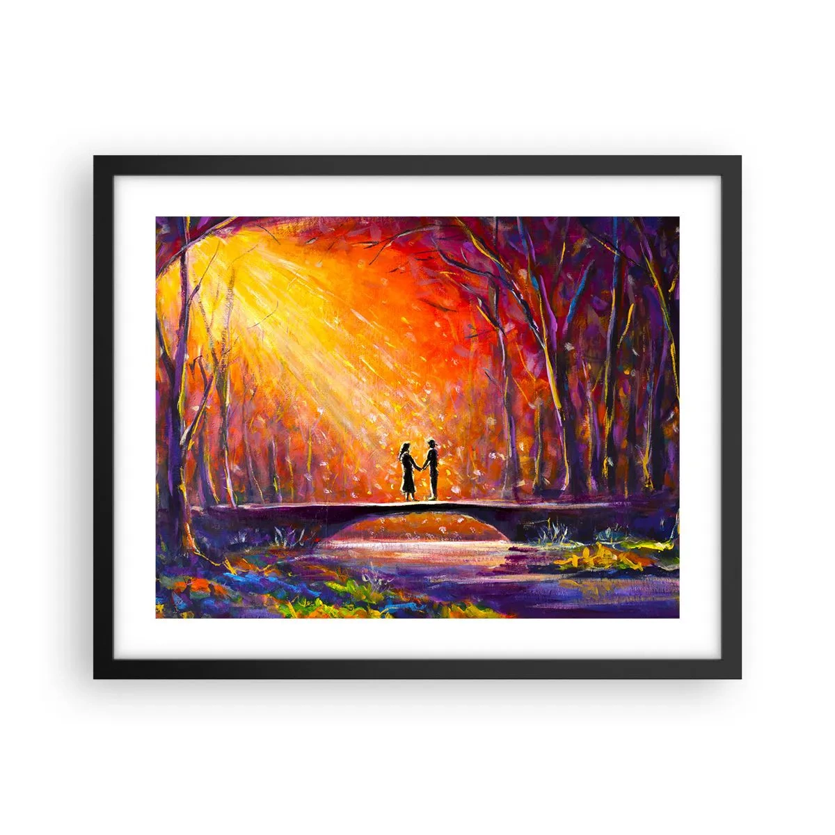Poster in einem schwarzem Rahmen - Der Himmel liebt sie auch - 50x40 cm