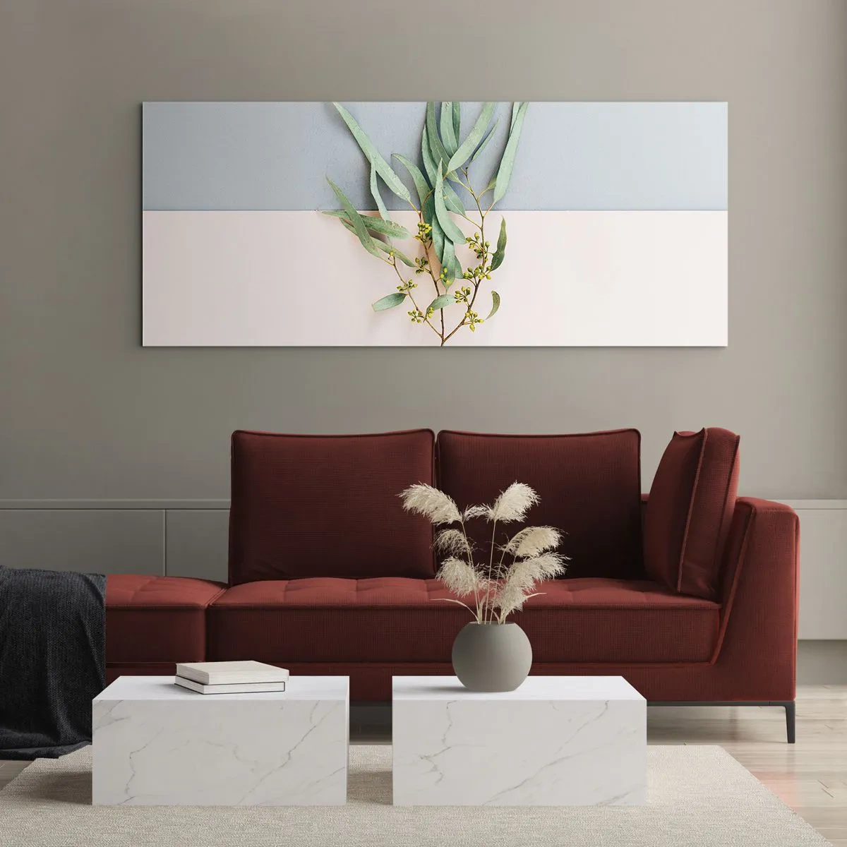 Glasbild - Bild auf glas - Pastellige Subtilität - 100x40 cm