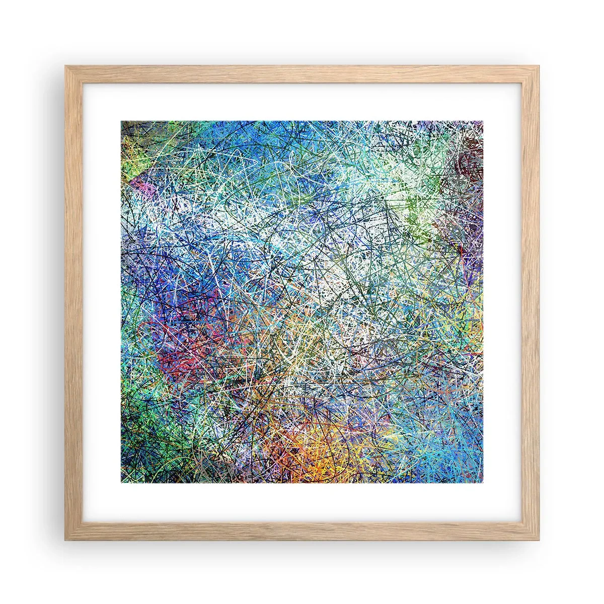 Poster in einem Rahmen aus heller Eiche - Es ist nicht so einfach - 40x40 cm