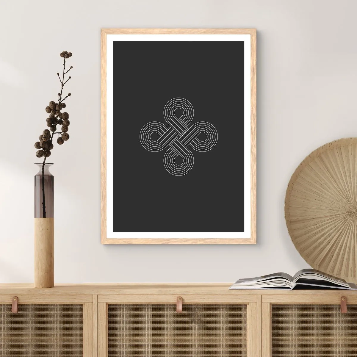 Poster in einem Rahmen aus heller Eiche - Im keltischen Geist - 70x100 cm