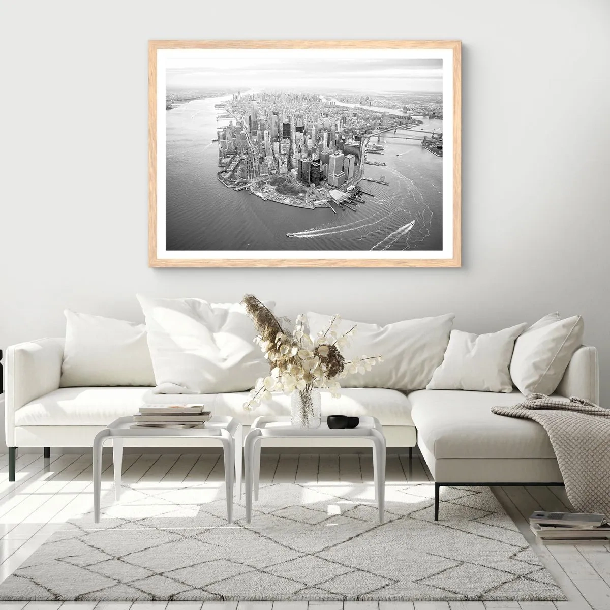 Poster in einem Rahmen aus heller Eiche - Und wie kann es man nicht lieben? - 50x40 cm