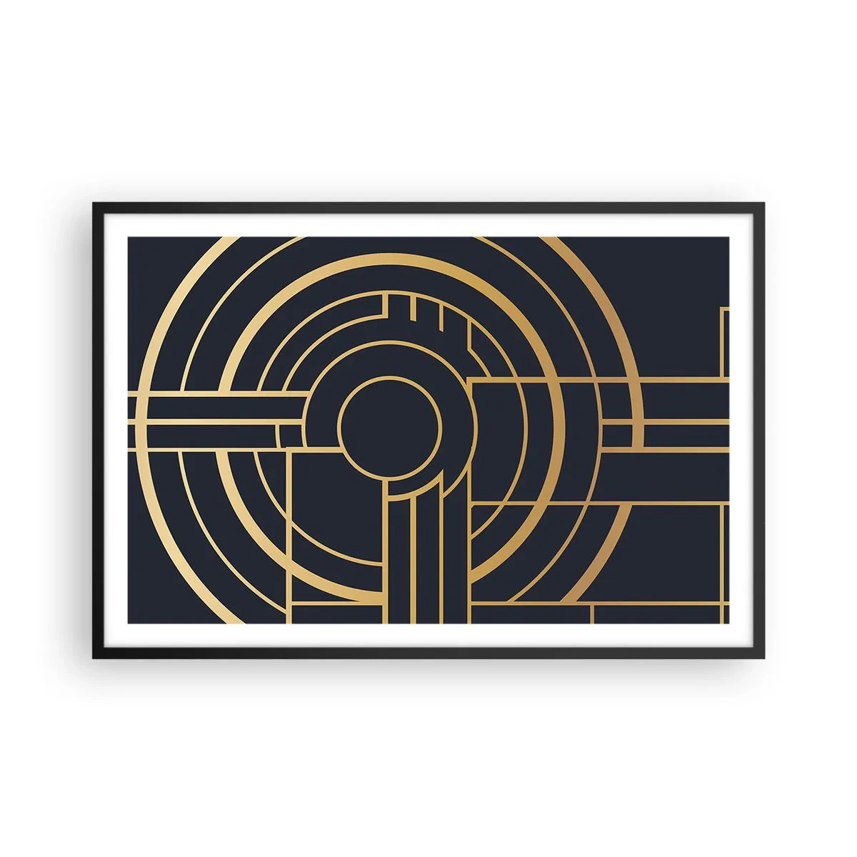 Poster in einem schwarzem Rahmen - Wendungen der Dinge - 91x61 cm