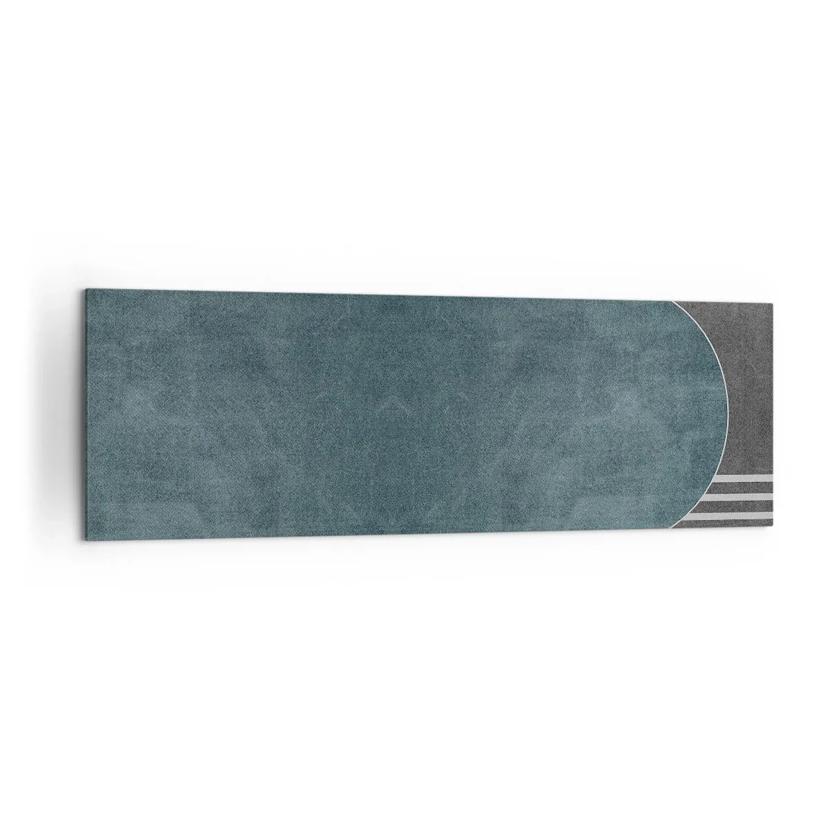 Bild auf Leinwand - Leinwandbild - Geometrische Abstraktion in Grau- und Grüntönen - 160x50cm - Komposition auf der Ebene - Moderne Wanddekoration für Wohnzimmer und Schlafzimmer ARTTOR
