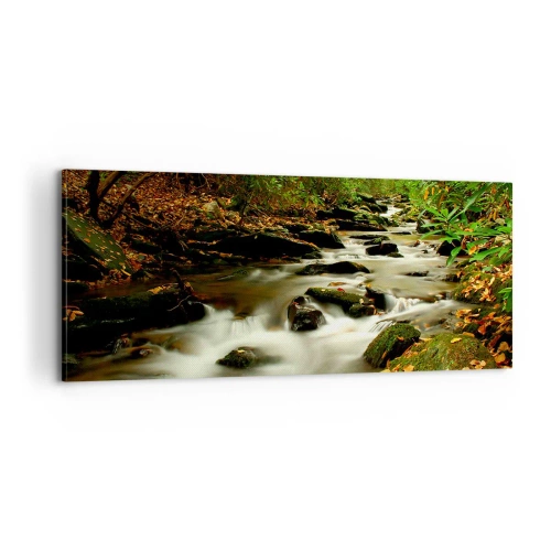 Bild auf Leinwand - Leinwandbild - Wie flüssiges Silber - 100x40 cm