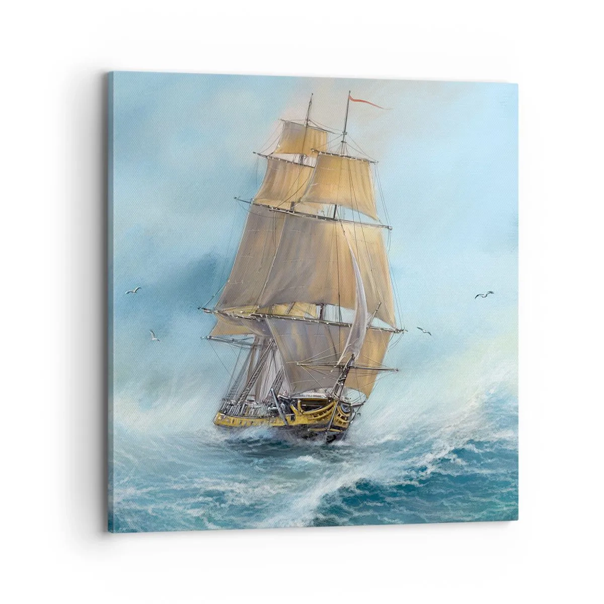 Bild auf Leinwand - Leinwandbild - Über die Wellen gleiten - 70x70 cm