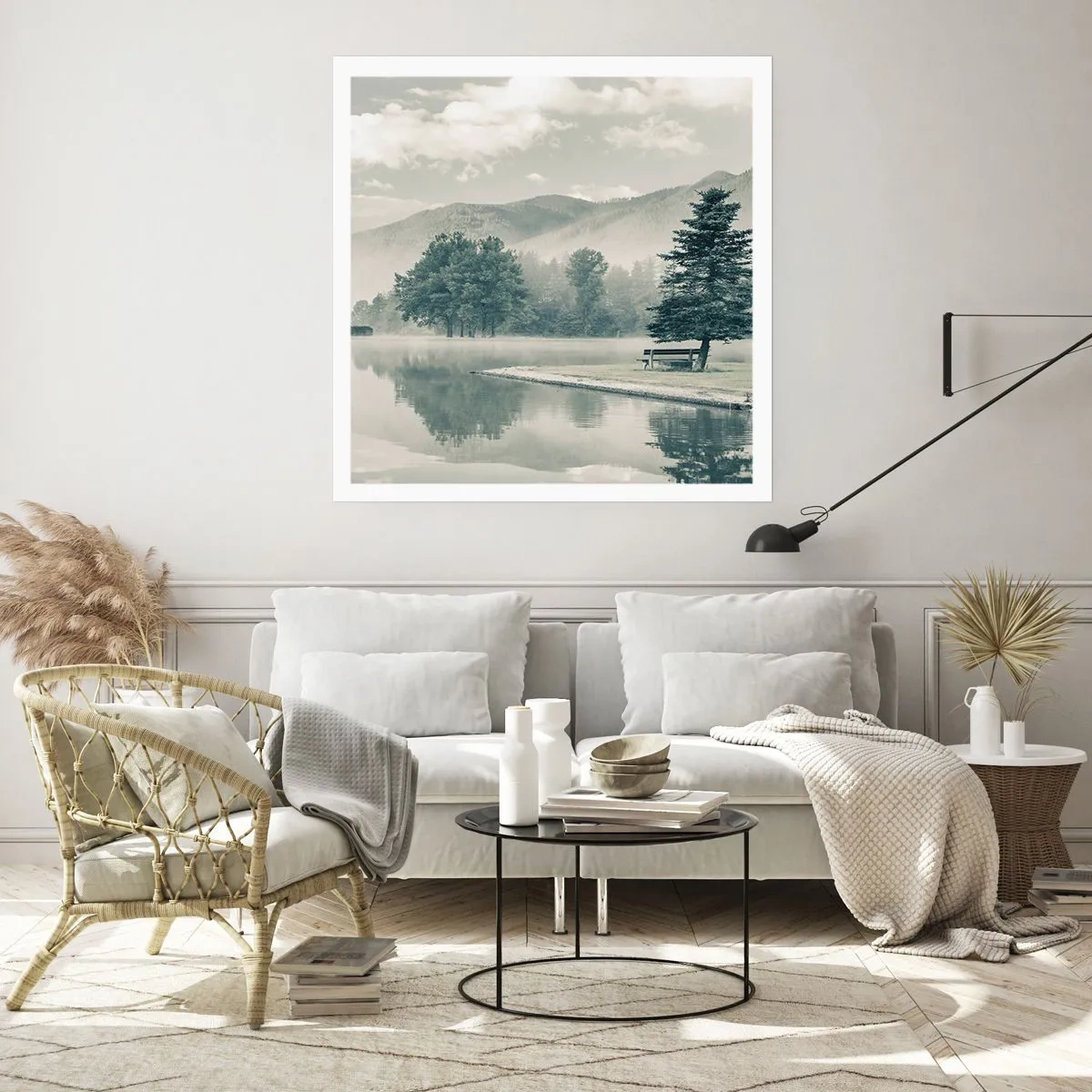 Poster - Der See schläft noch - 50x50 cm